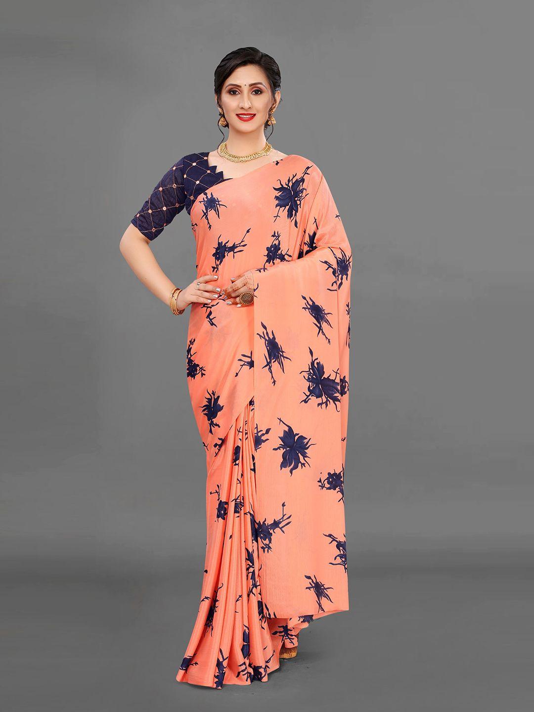 vsaree floral printed chiffon saree