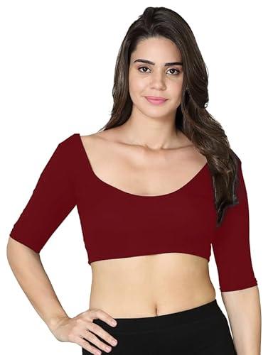 vstar deep neck comfy blouse maroon