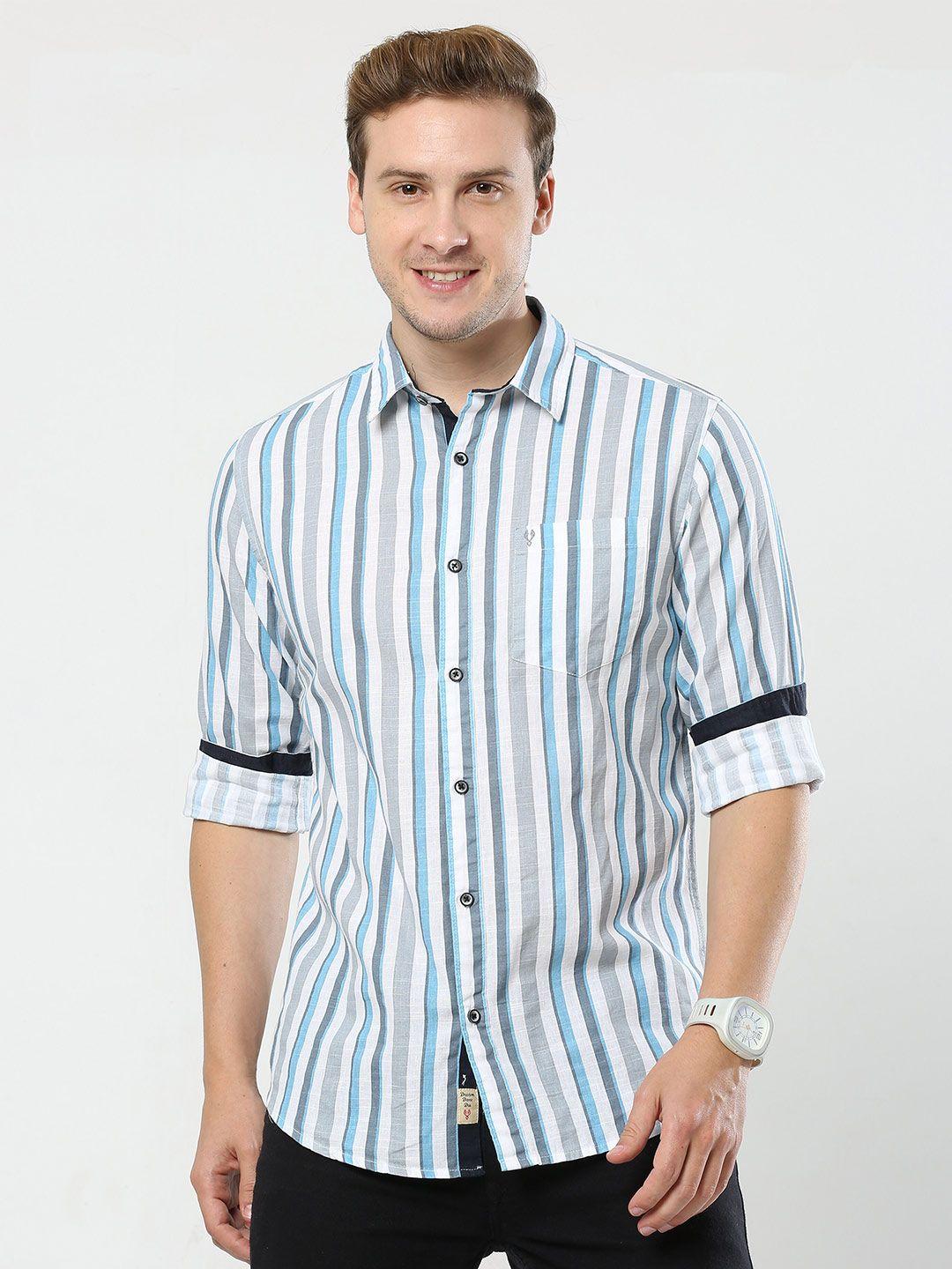 vudu comfort striped casual shirt
