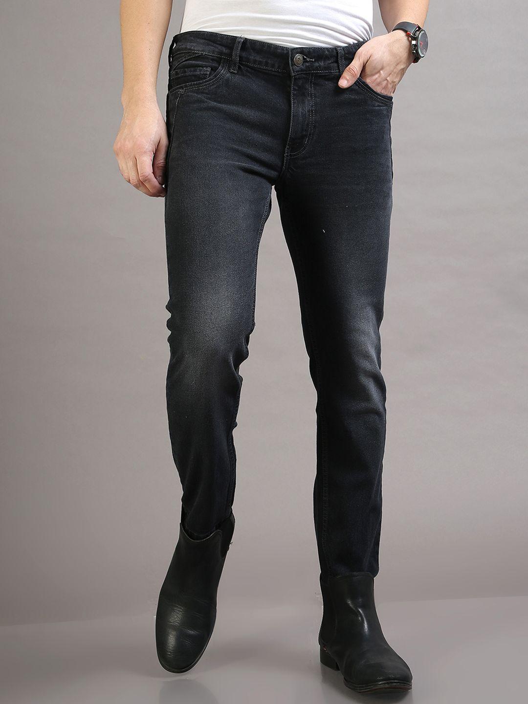 vudu men narrow slim fit light fade stretchable jeans