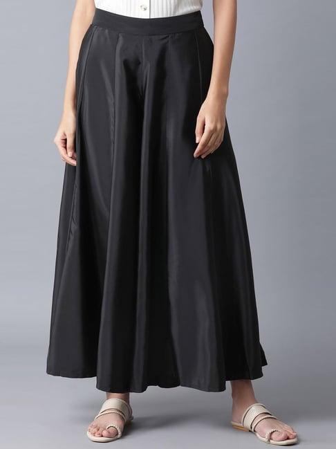 w black regular fit skirt