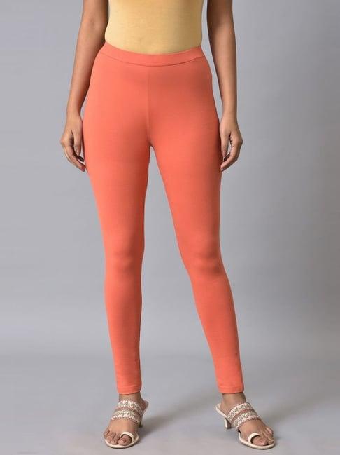 w orange skinny fit leggings