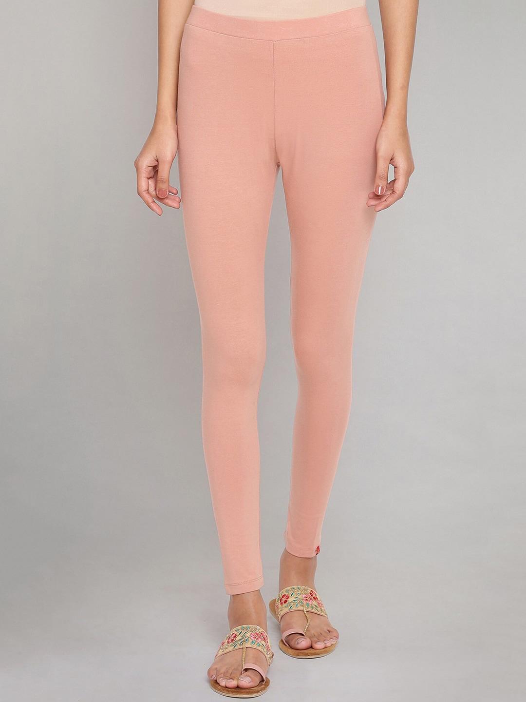w women pink ankle length leggings
