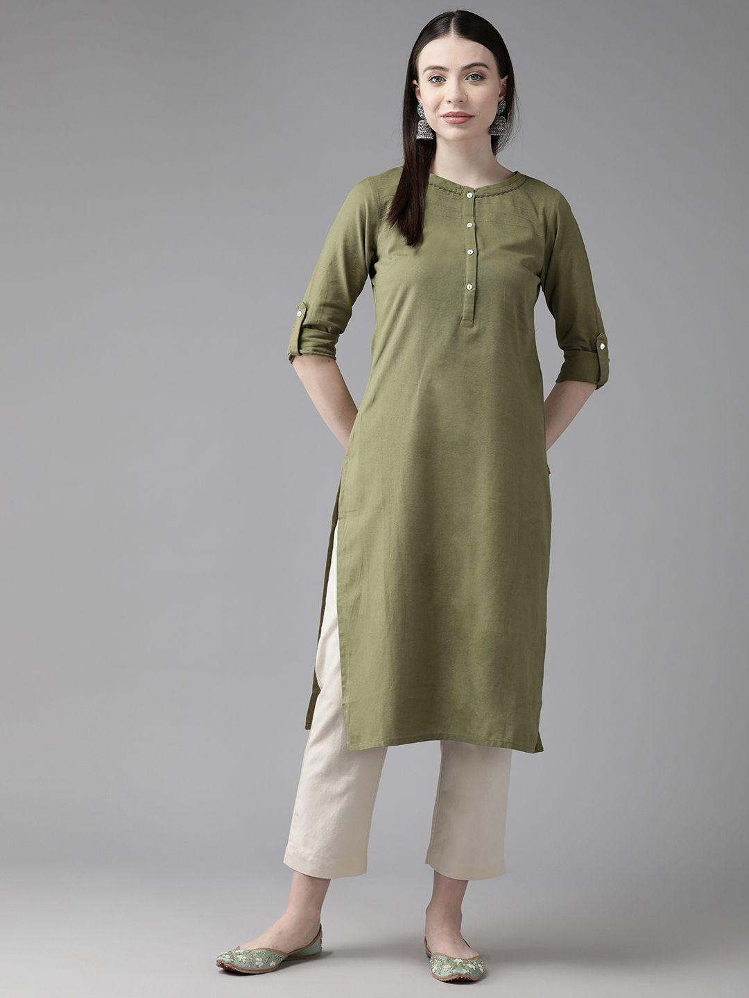 w cotton linen straight kurta