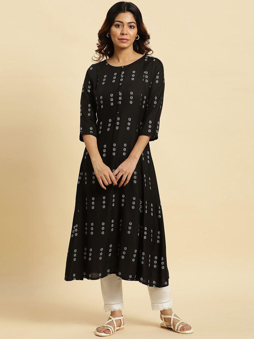 w ethnic motifs printed anarkali kurta