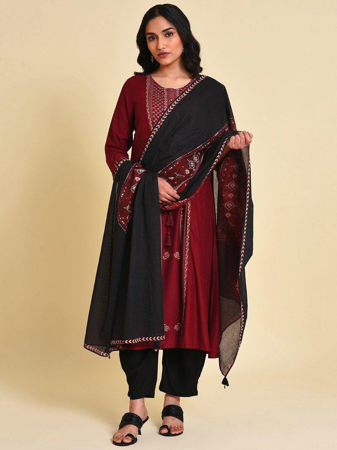 w ethnic motifs printed dupatta