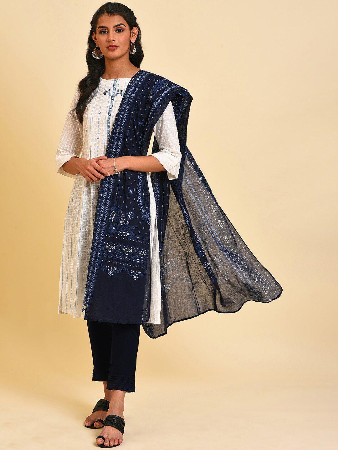 w ethnic motifs printed dupatta