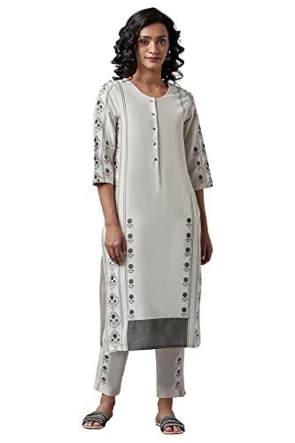 w for woman ecru printed straight kurta_22few17336-118115_m