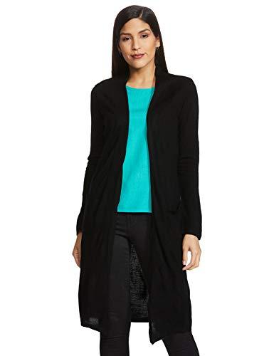 w for woman women's acrylic cardigan (19now40049-212696_black_ws (small))