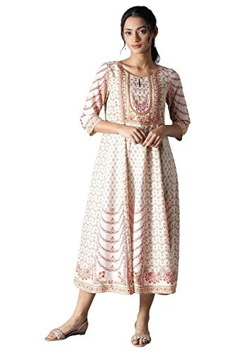 w for woman women's polyester kurta, slim pant & dupatta (22fews17487-117486_off-white_3xl)