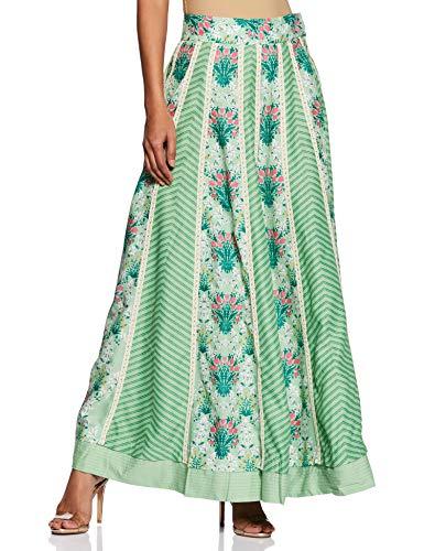 w for woman women maxi skirt (19few50176-111498_green_wm_green_m)