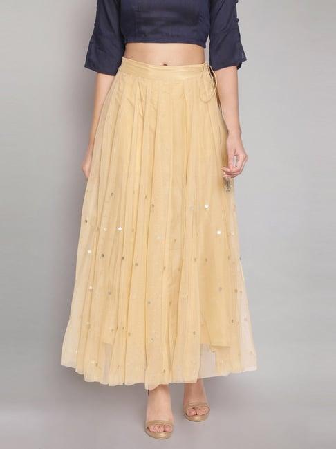 w gold loose fit skirt
