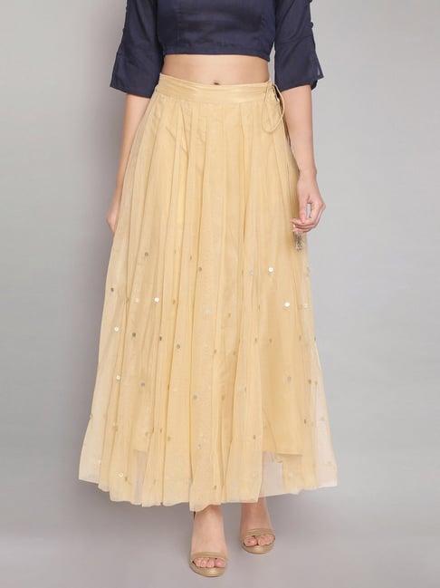 w golden embroidered skirt