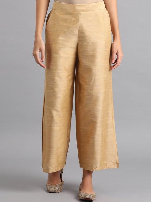 w golden regular fit palazzos