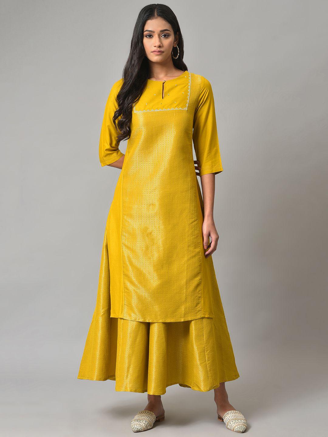 w keyhole neck straight regular kurta