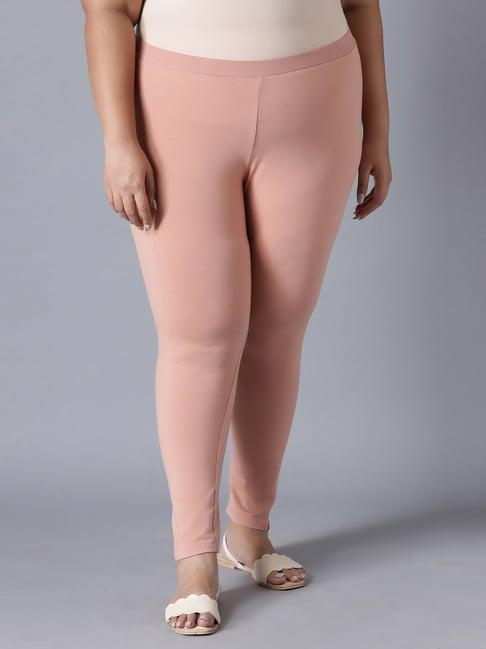 w peach cotton leggings
