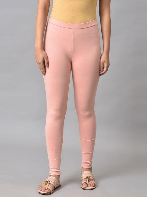 w pink skinny fit tights