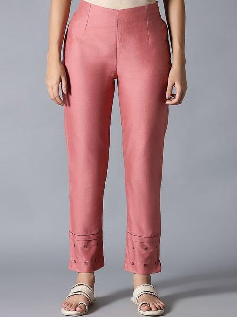 w pink slim fit pants