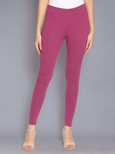 w purple cotton leggings