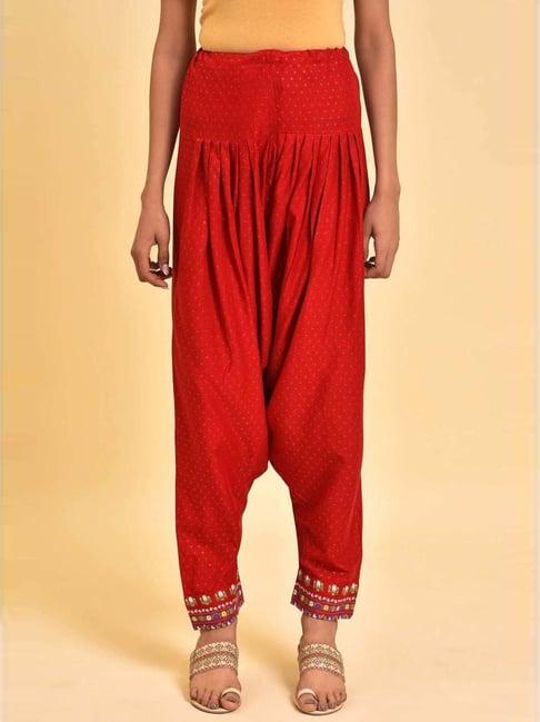 w red embroidered salwar