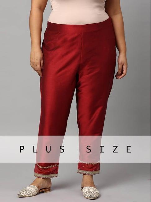 w red slim fit pants