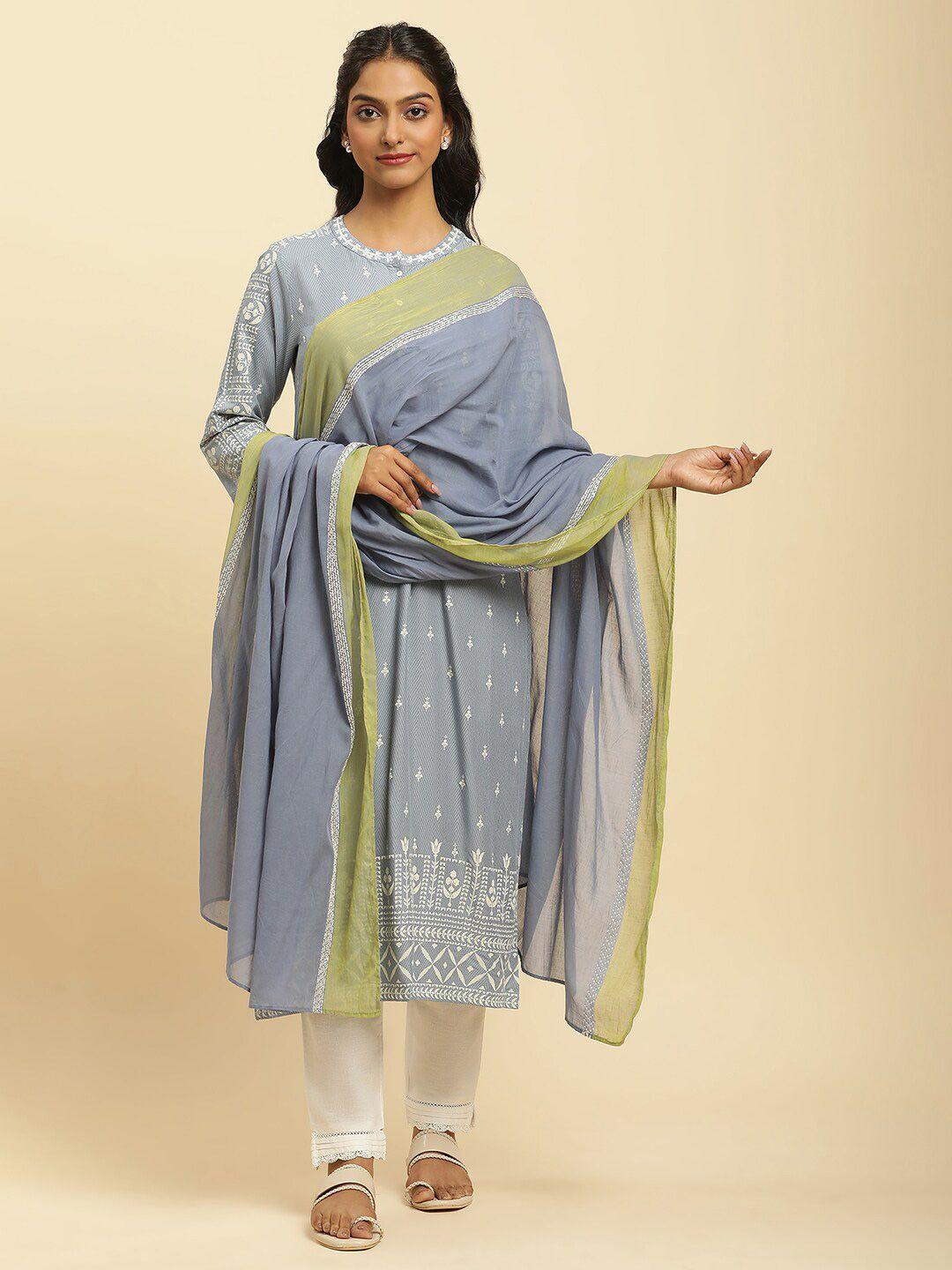 w solid cotton dupatta