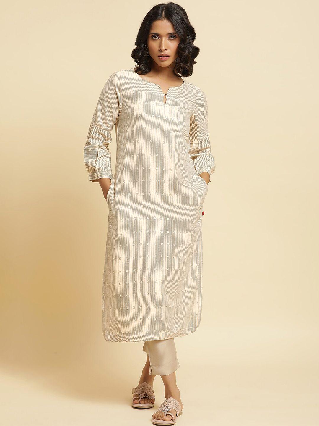 w striped kurta with trousers