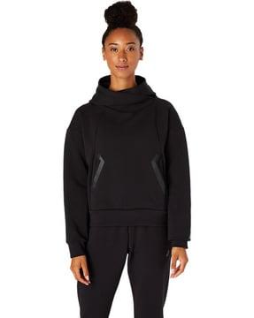 w tech knit hooded top