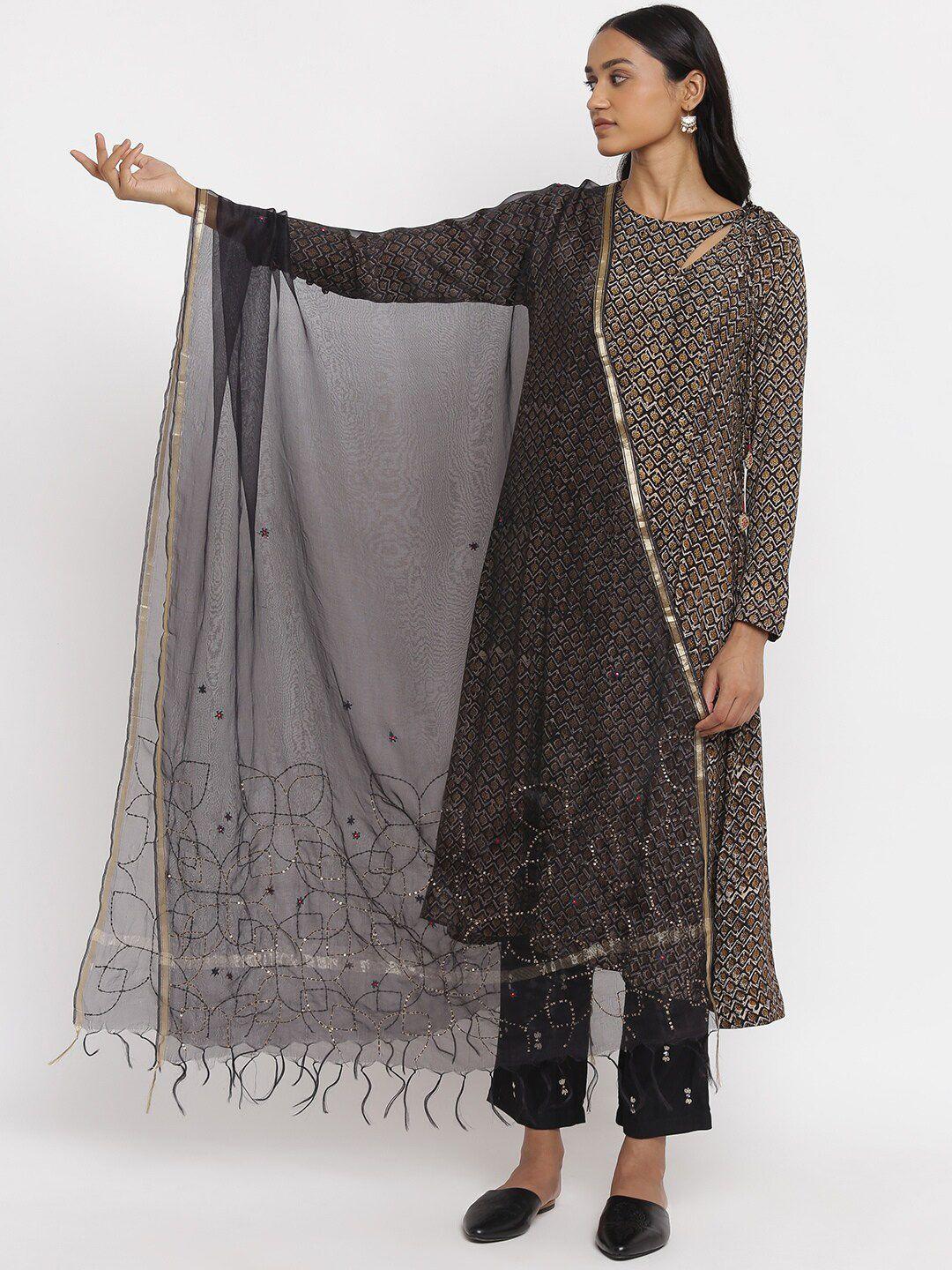 w the folksong collection black art silk dupatta