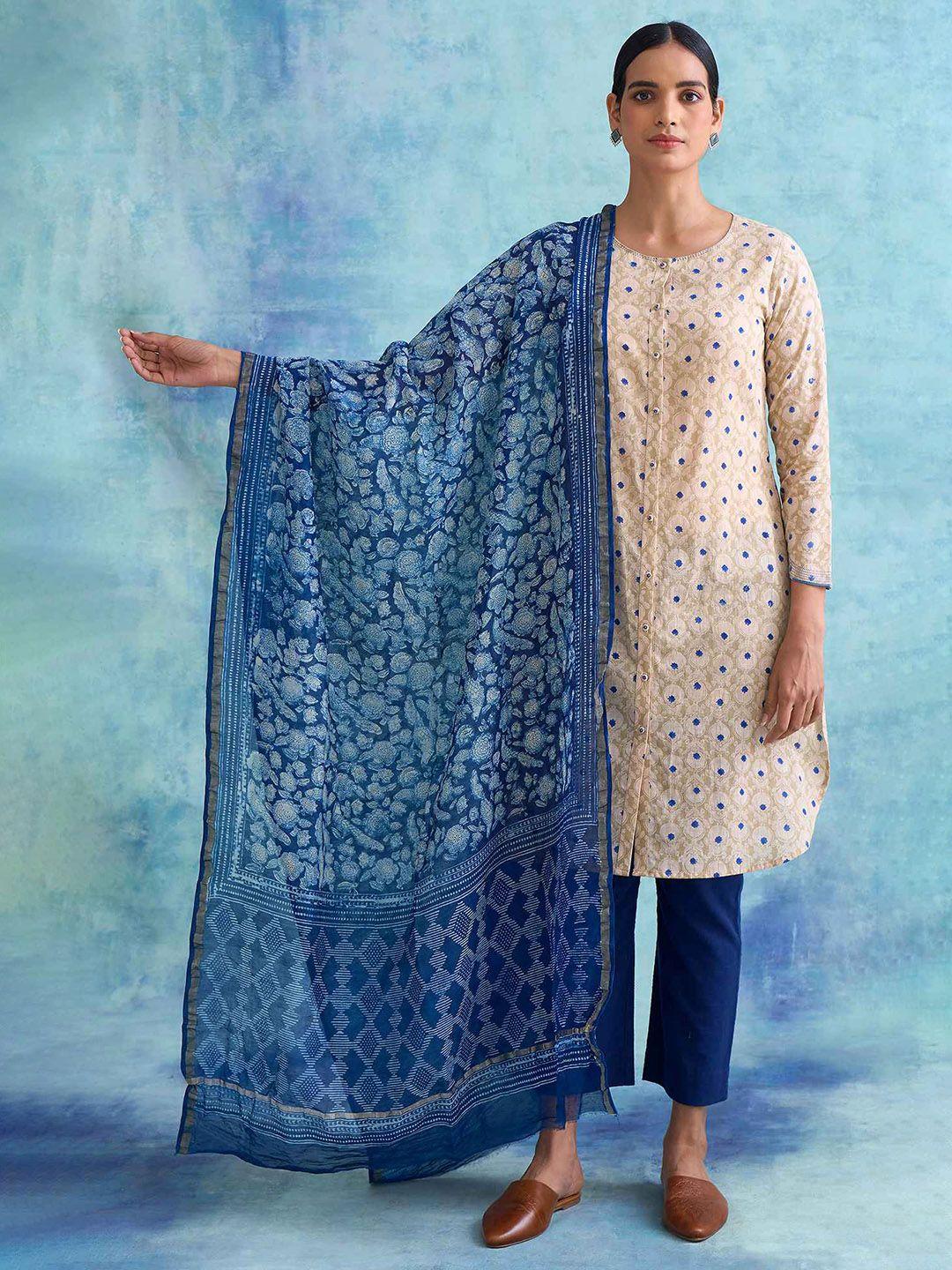 w the folksong collection printed pure cotton dupatta