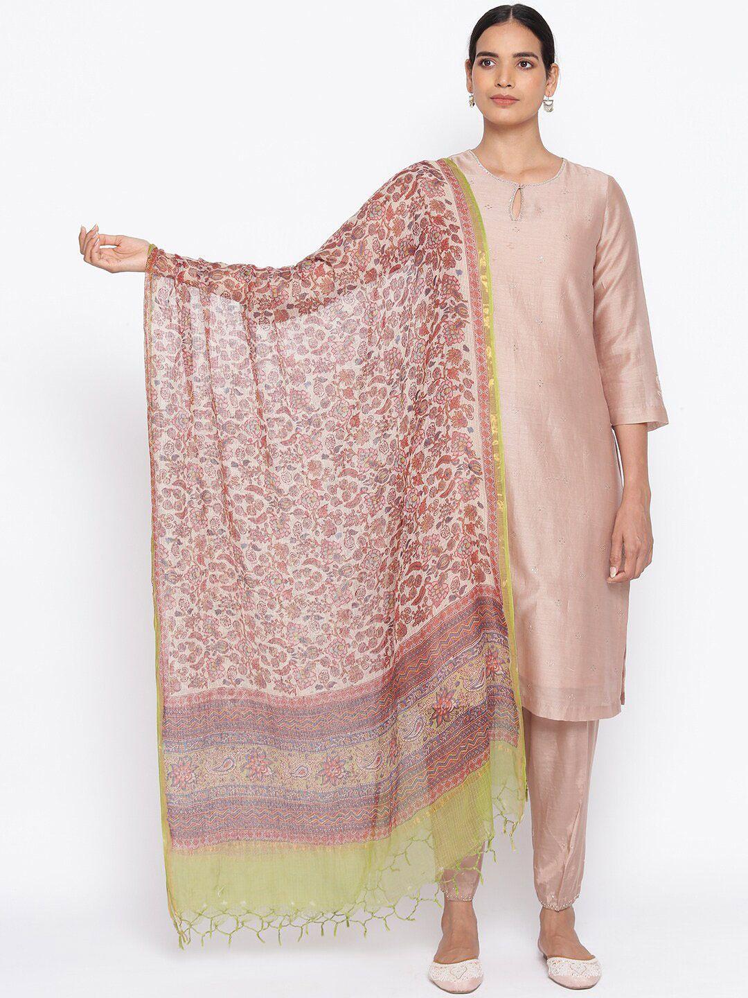 w the folksong collection printed pure cotton dupatta