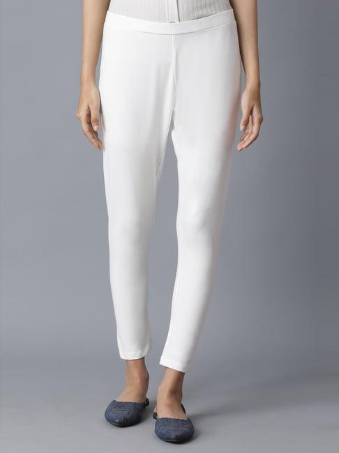 w white slim fit pants
