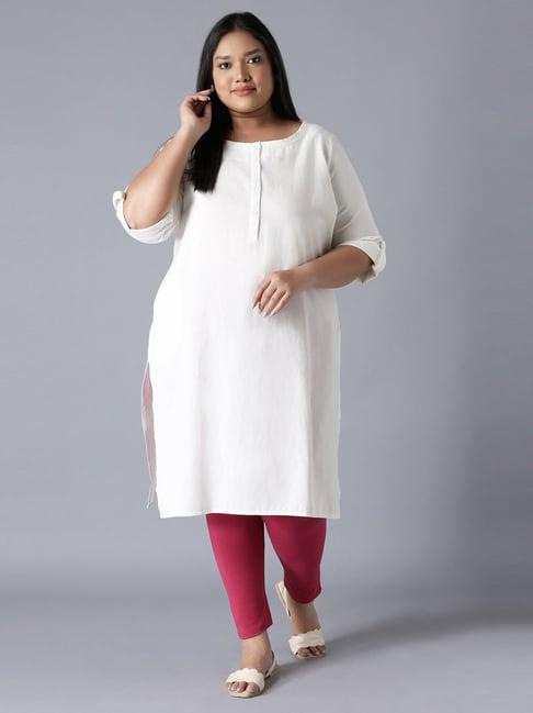 w white straight kurta