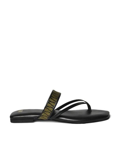 w women's black toe ring sandals