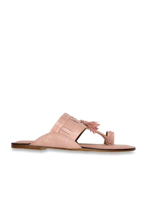 w women's pink toe ring sandals