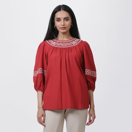 w women embroidered top