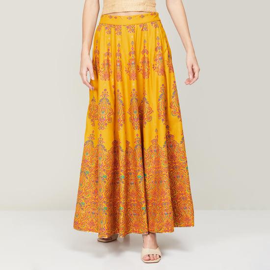 w women ethnic motifs printed a-line skirt