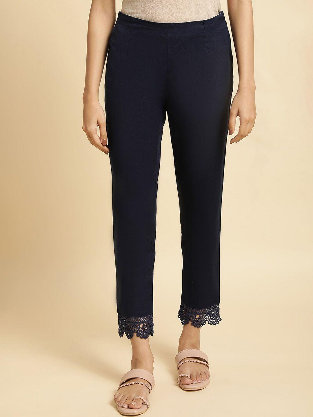 w women mid-rise trousers