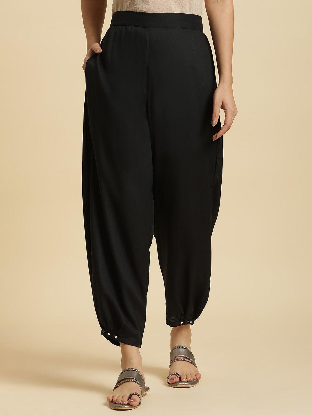 w women straight fit trousers