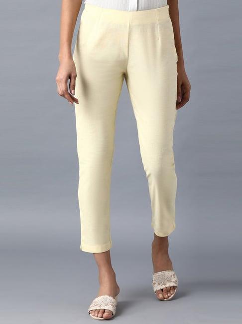 w yellow cotton pants