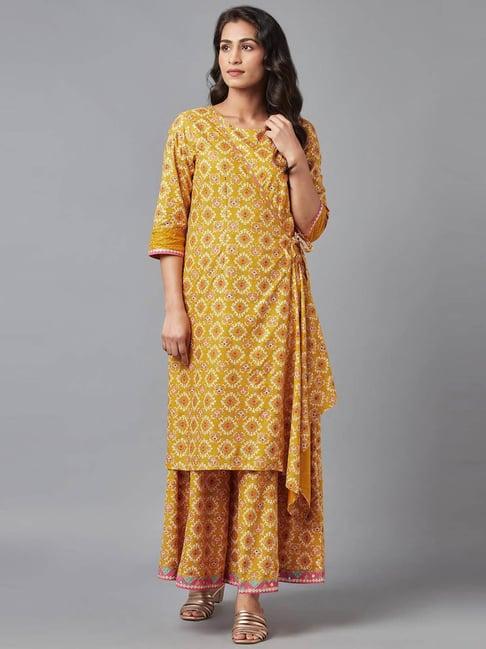 w yellow floral print jumpsuit