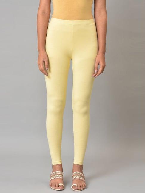 w yellow skinny fit tights