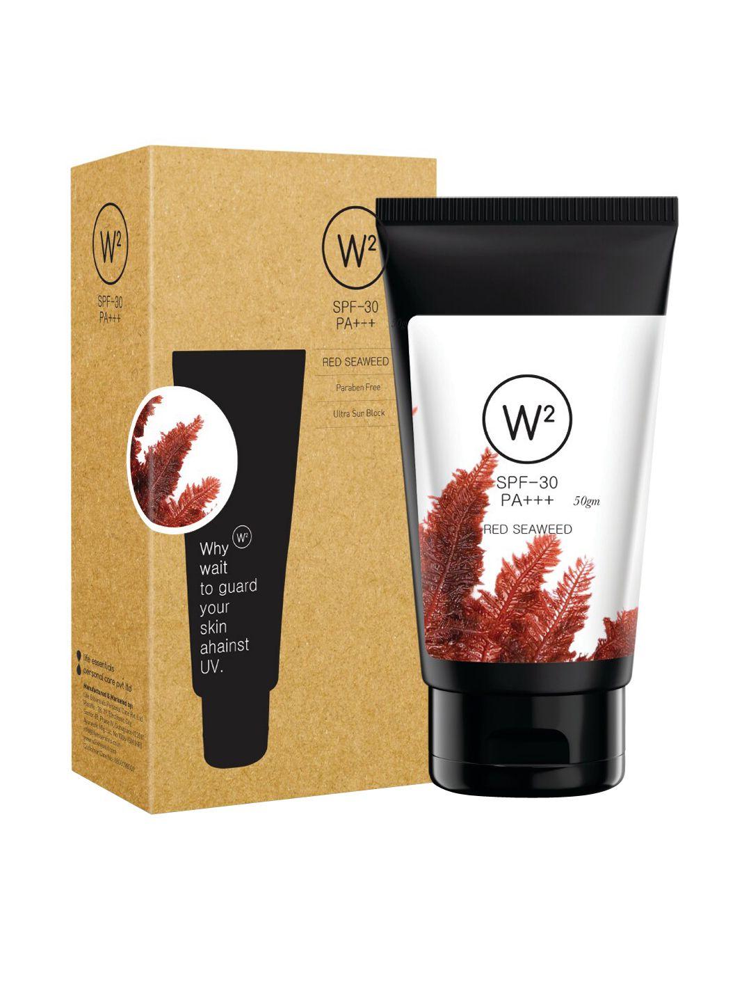 w2 why wait red seaweed sunscreen (spf-30 pa+++) lotion - 50gm