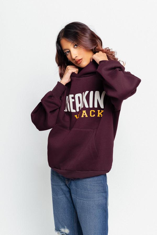 wacking maroon hoodie