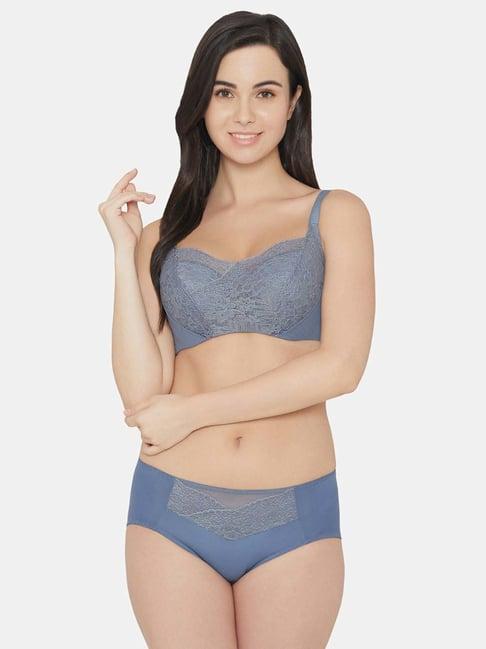 wacoal blue lace work midi panty