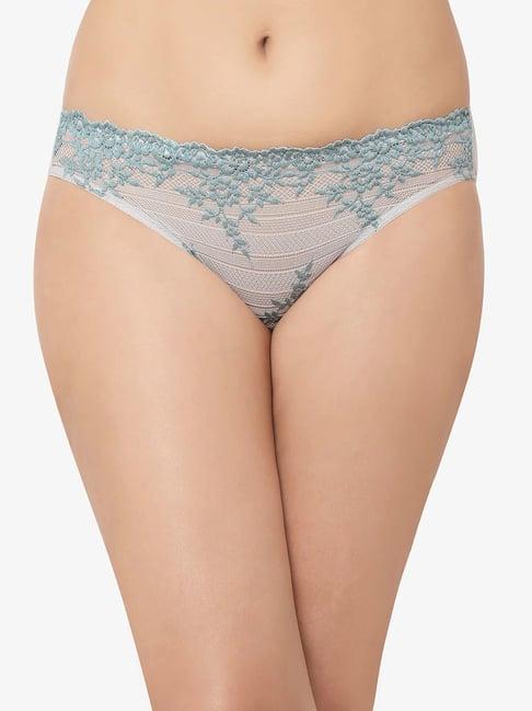 wacoal grey lace bikini panty