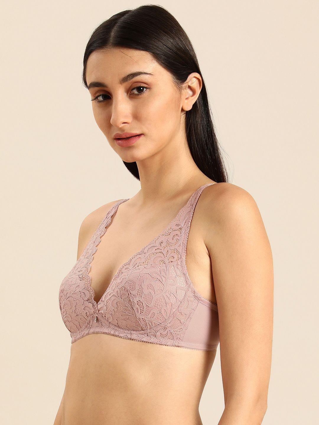 wacoal mauve floral mystique bra lightly padded iat155-pm