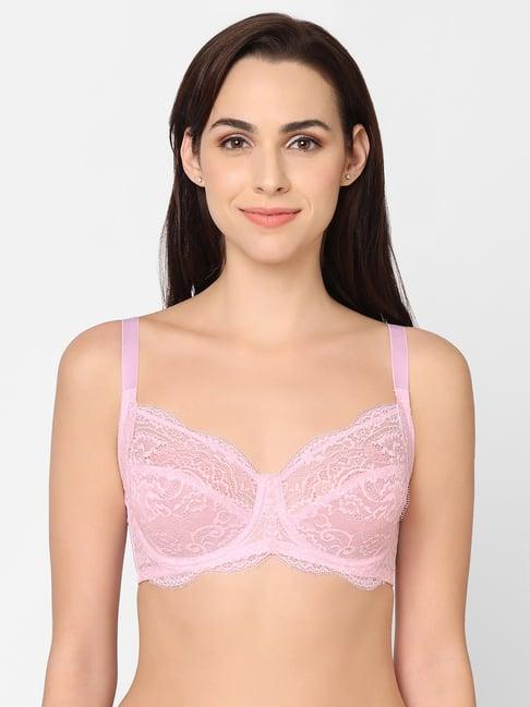 wacoal pink lace half coverage everyday bra