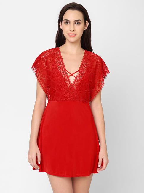 wacoal red lace babydoll