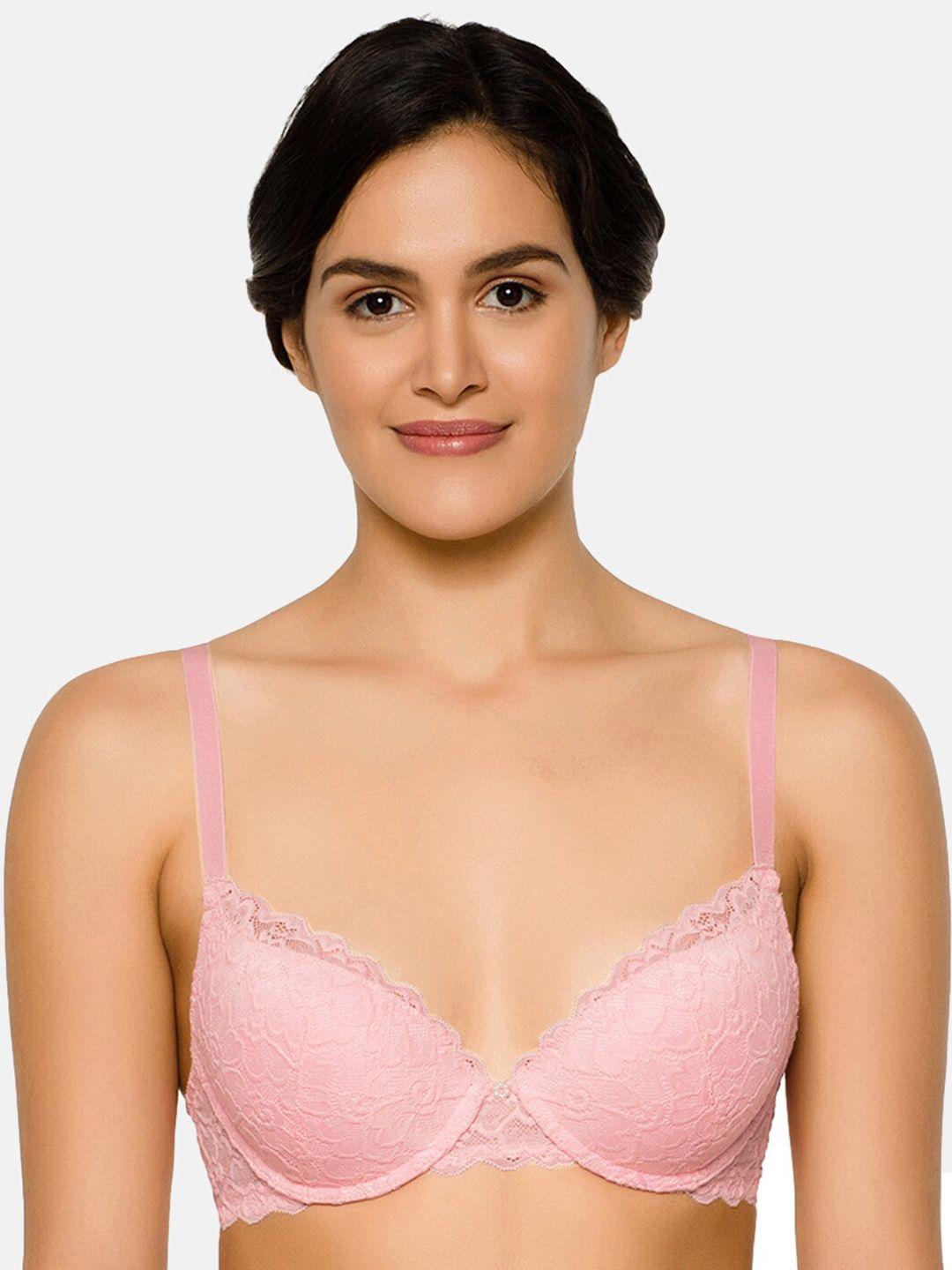 wacoal woman pink push-up lightly padded underwired bra